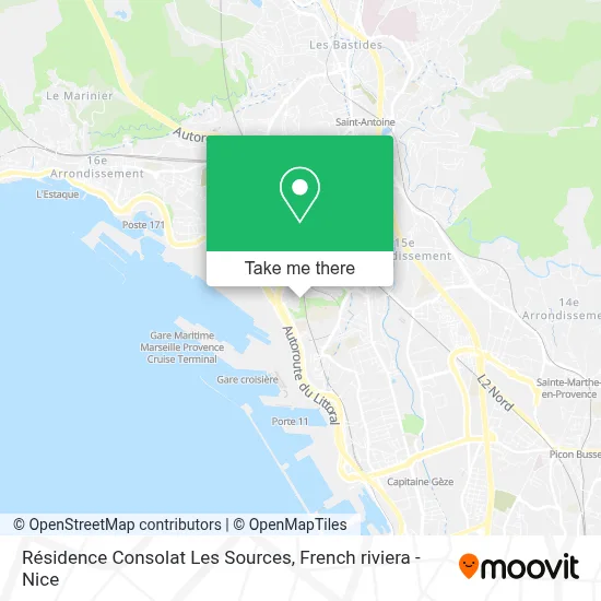 Résidence Consolat Les Sources map