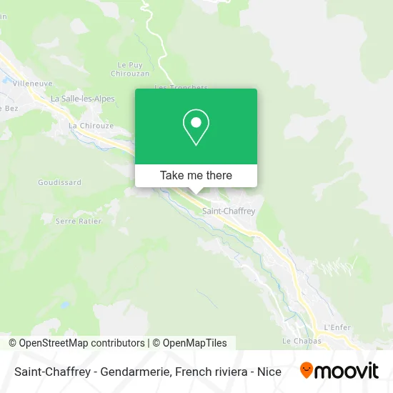 Saint-Chaffrey - Gendarmerie map