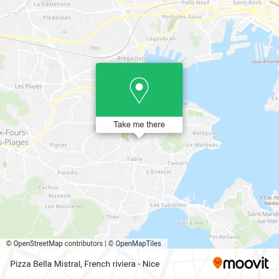Pizza Bella Mistral map