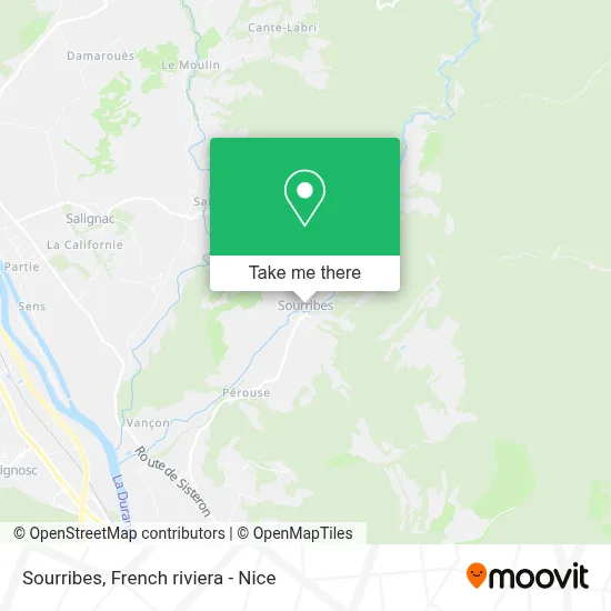 Sourribes map
