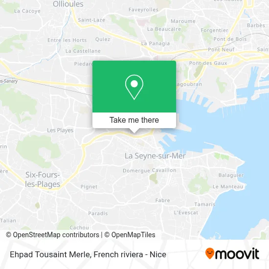 Ehpad Tousaint Merle map