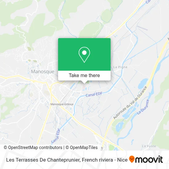 Les Terrasses De Chanteprunier map