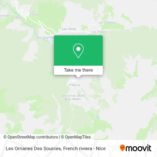 Les Orrianes Des Sources map