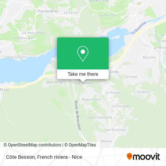 Mapa Côte Besson