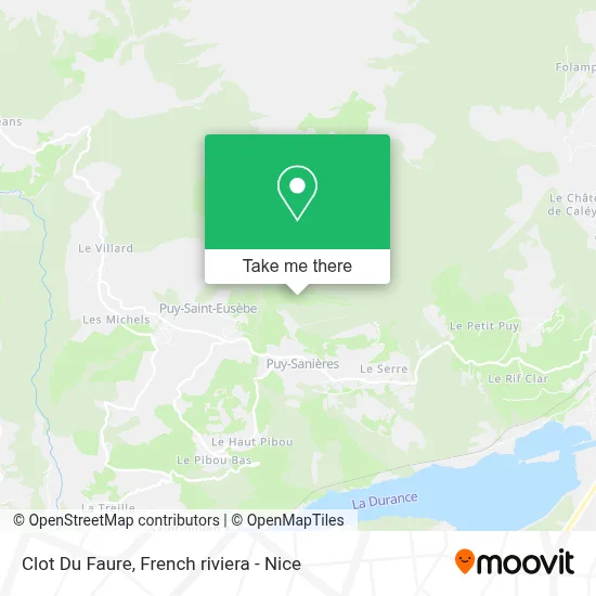 Clot Du Faure map