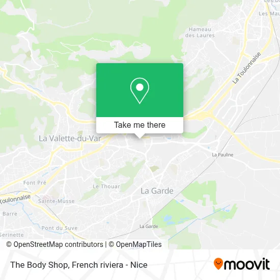 The Body Shop map