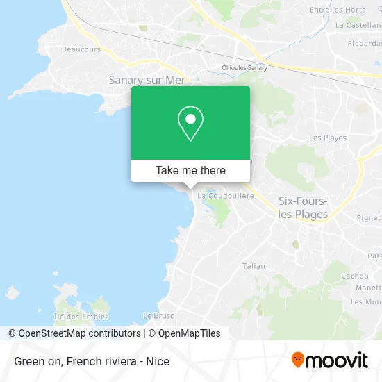 Green on map