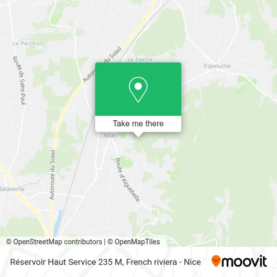 Réservoir Haut Service 235 M map
