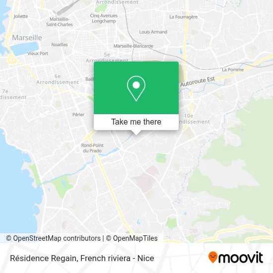 Résidence Regain map