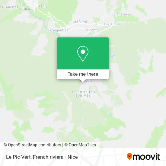 Le Pic Vert map