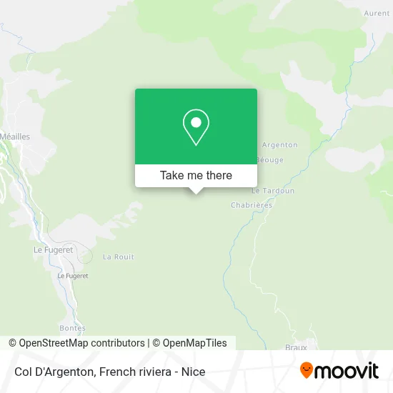 Col D'Argenton map