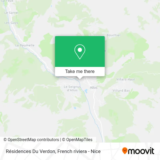 Résidences Du Verdon map