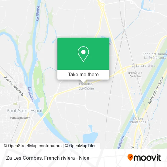 Za Les Combes map