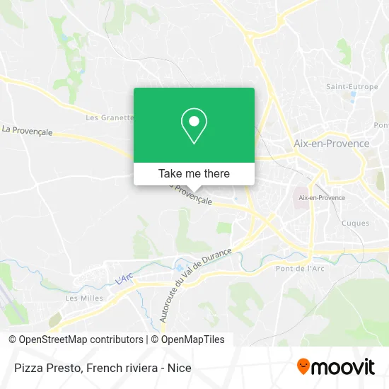 Pizza Presto map