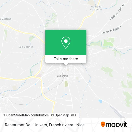 Restaurant De L'Univers map