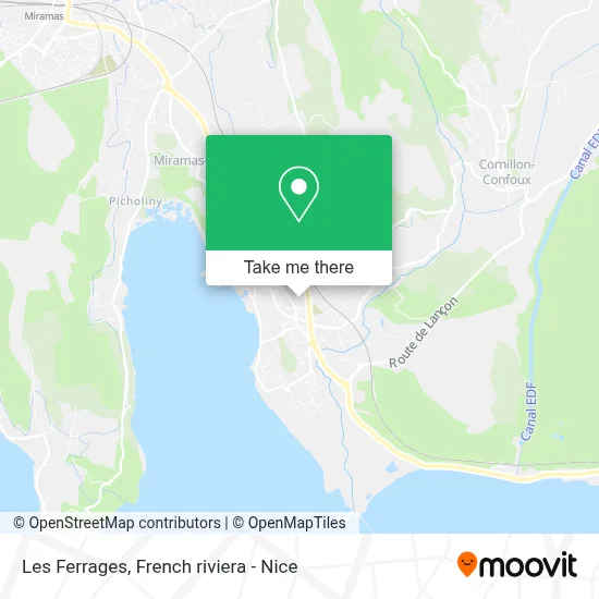 Les Ferrages map
