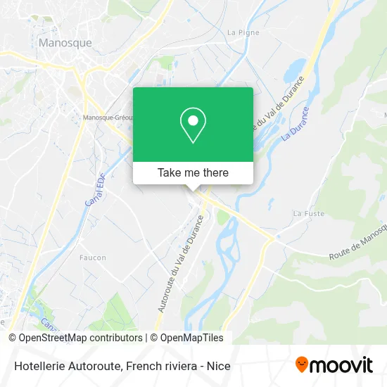 Hotellerie Autoroute map