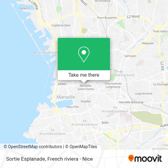 Sortie Esplanade map