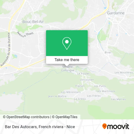 Bar Des Autocars map