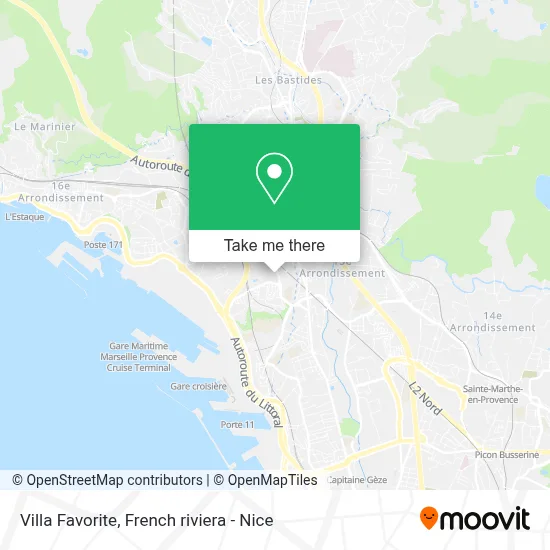 Villa Favorite map