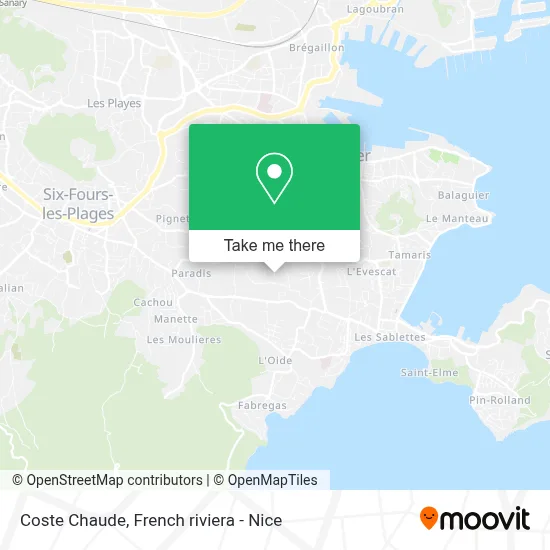 Coste Chaude map