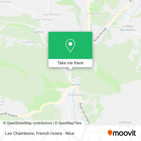 Mapa Les Chambons