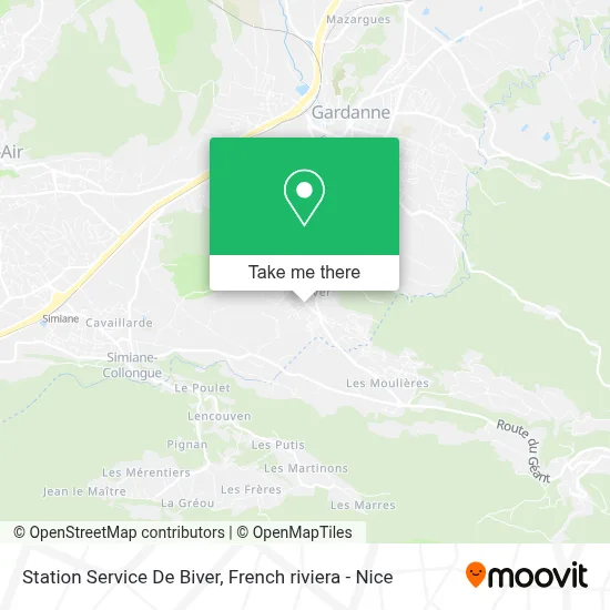 Station Service De Biver map