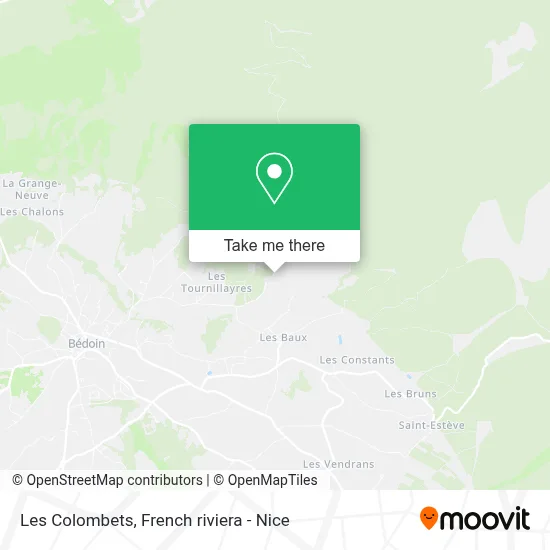 Les Colombets map