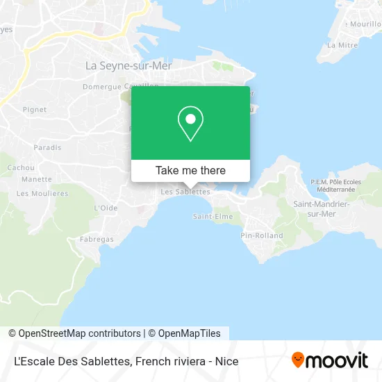 L'Escale Des Sablettes map