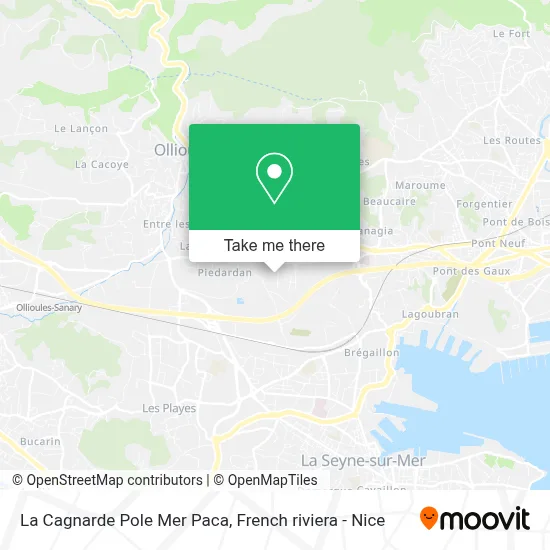 La Cagnarde Pole Mer Paca map