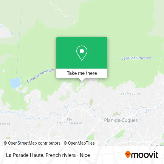 La Parade Haute map