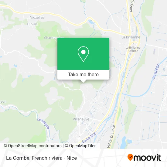 La Combe map