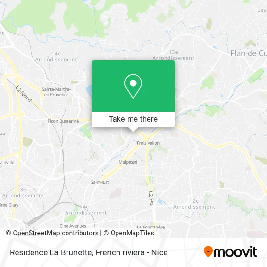 Résidence La Brunette map
