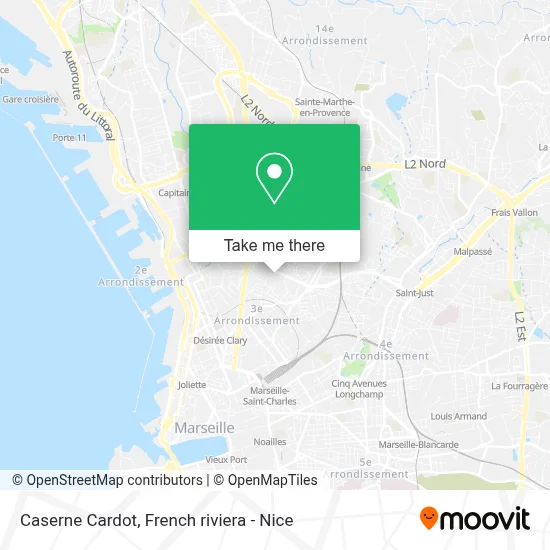 Caserne Cardot map