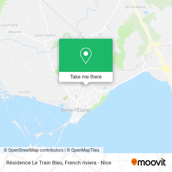 Résidence Le Train Bleu map