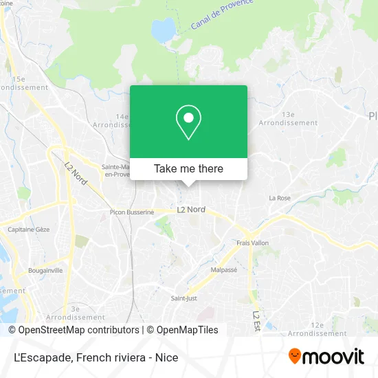 L'Escapade map