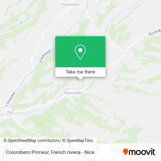 Colombero Primeur map