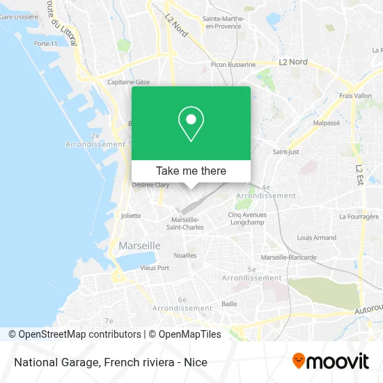 Garage National map