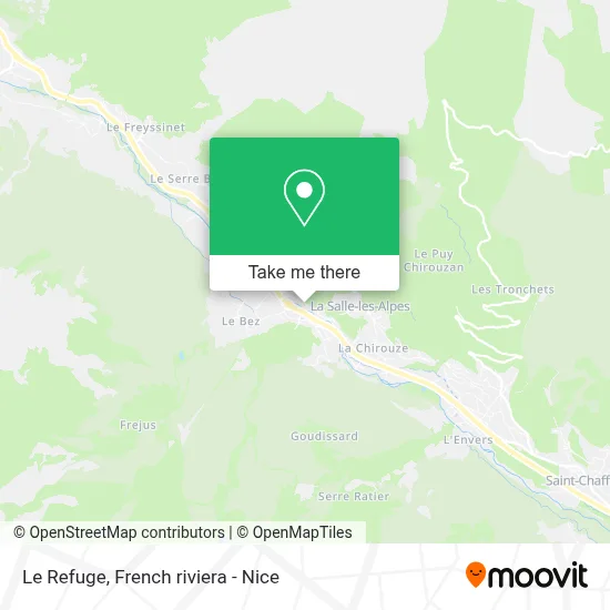 Le Refuge map