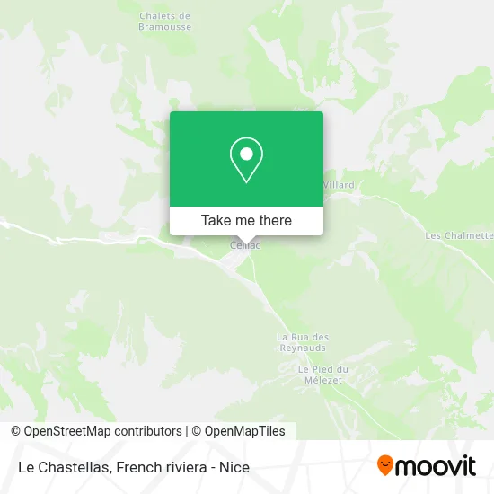 Le Chastellas map