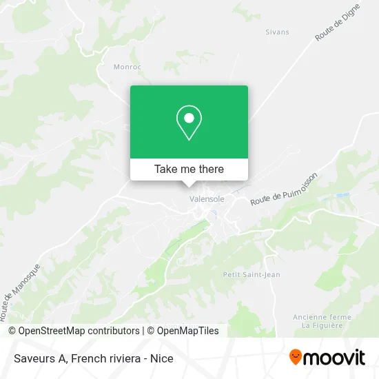 Saveurs A map