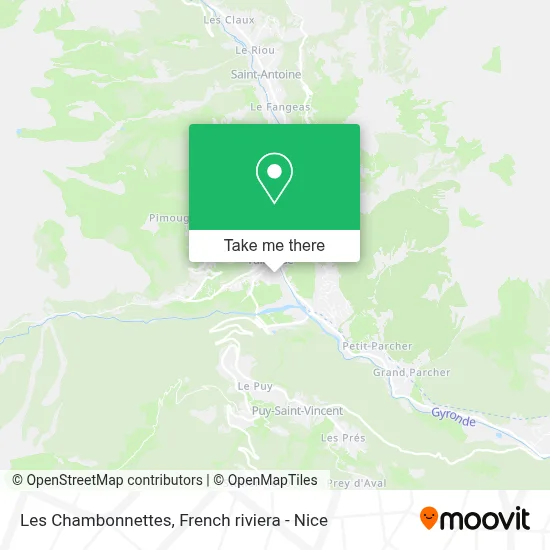 Les Chambonnettes map