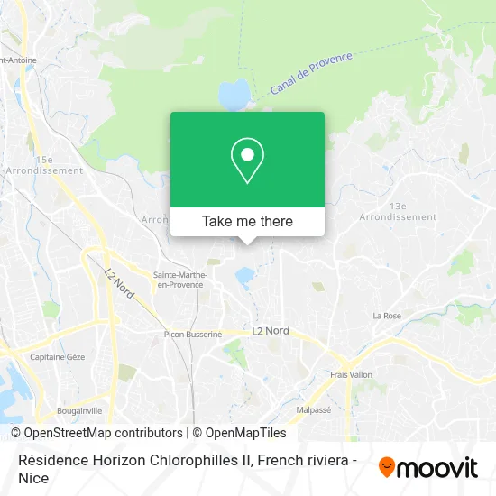 Résidence Horizon Chlorophilles II map