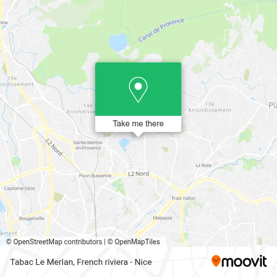 Tabac Le Merlan map