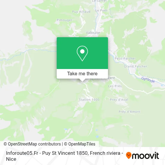 Inforoute05.Fr - Puy St Vincent 1850 map