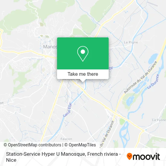 Station-Service Hyper U Manosque map
