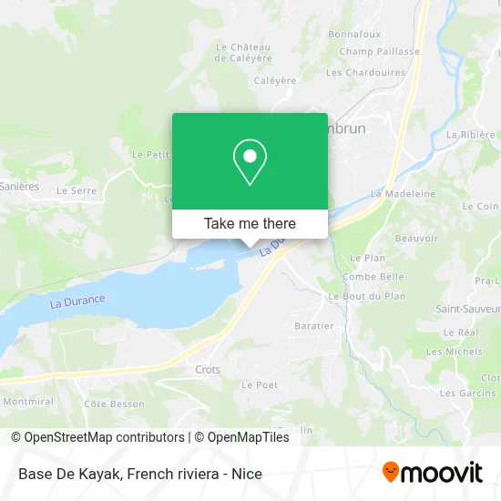 Base De Kayak map