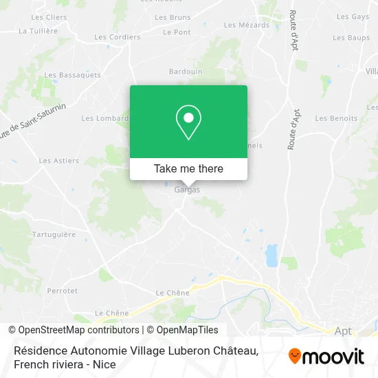 Résidence Autonomie Village Luberon Château map
