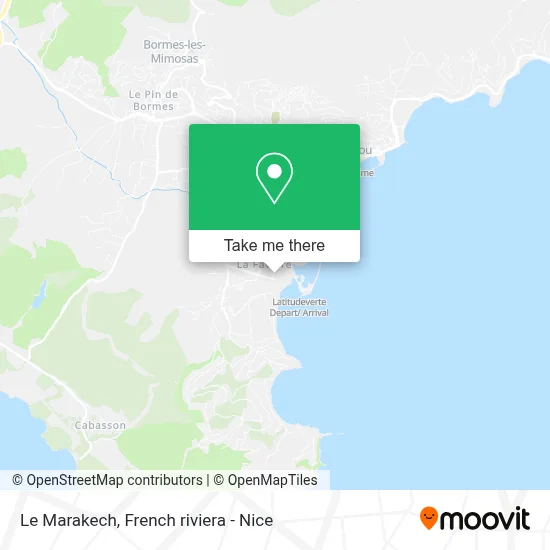 Le Marakech map