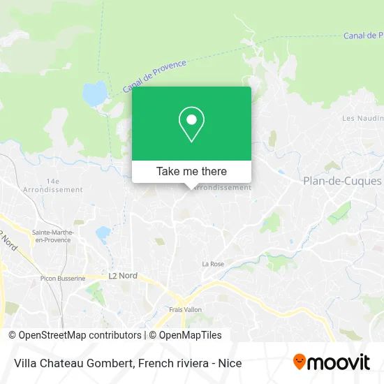 Villa Chateau Gombert map